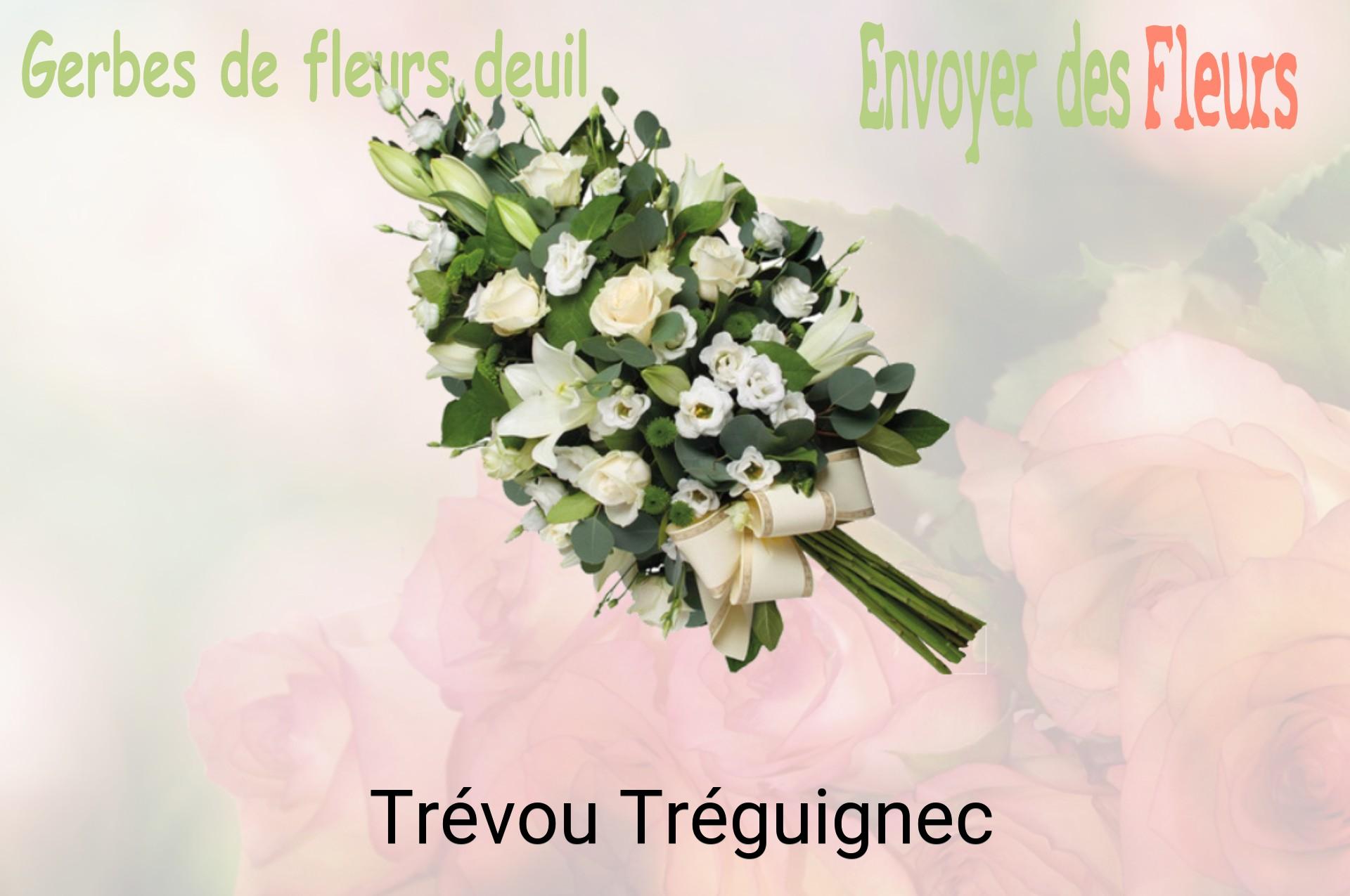 Gerbe de fleurs de deuil livrée à Trévou-Tréguignec